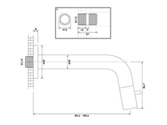 BRAUER Gold Edition inbouw fonteinkraan inkortbaar goud geborsteld PVD