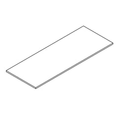 Arcqua Marmeren wastafelblad 120,5x46cm gegoten marmer glans wit