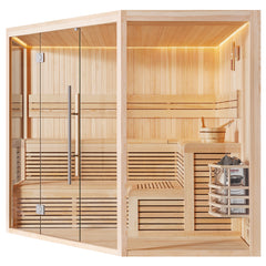 AWT Sauna B1806XL Pinienholz 240x240 9kW Viking Bi-O