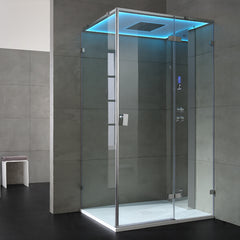 AWT Dampfdusche LD107F15 zilver 120x90 rechts