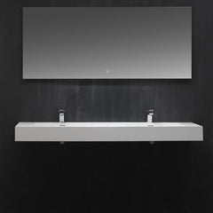 StoneArt Wastafel LP4516 - wit glanzend - 160x48