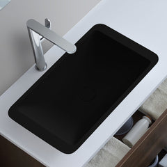 StoneArt Wastafel LC118 - zwart mat - 59x34cm