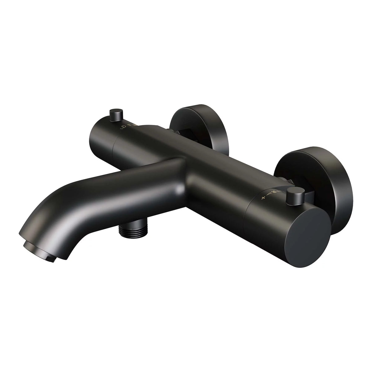 BRAUER Black Edition opbouw baddouche thermostaatkraan mat zwart
