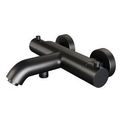 BRAUER Black Edition opbouw baddouche thermostaatkraan mat zwart