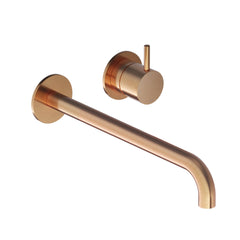 Hotbath Cobber CB005 afbouwdeel met 25cm uitloop voor inbouw wastafelmengkraan Zwart Chroom