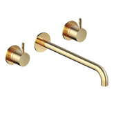 Hotbath Cobber CB005T afbouwdeel 3 gats 25 cm uitloop Gepolijst Messing