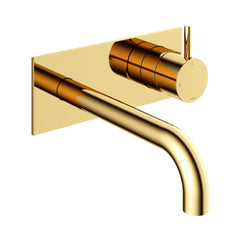 Hotbath Cobber CB006 afbouwdeel wastafelkraan met achterplaat 18 cm uitloop Chroom