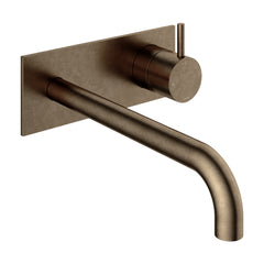 Hotbath Cobber CB106EXT25 afbouwdeel inbouw wastafelkraan - 25cm uitloop - Verouderd Messing