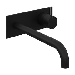 Hotbath Cobber CB006 afbouwdeel wastafelkraan met achterplaat 25 cm uitloop Geborsteld Messing