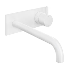 Hotbath Cobber CB106EXT25 afbouwdeel inbouw wastafelkraan - 25cm uitloop - Mat Wit