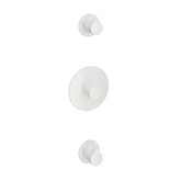 Hotbath Cobber CB007EXT afbouwdeel voor inbouw thermostaat met 2 stopkranen Mat Wit