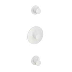 Hotbath Cobber CB007EXT afbouwdeel voor inbouw thermostaat met 2 stopkranen Mat Wit