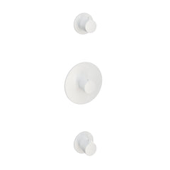 Hotbath Cobber CB007EXT afbouwdeel voor inbouw thermostaat met 2 stopkranen Geborsteld Koper PVD