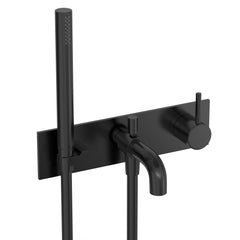 Hotbath Cobber CB127EXT afbouwdeel voor inbouw badmengkraan - Geborsteld Zwart PVD