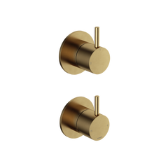 Hotbath Cobber CB129EXT afbouwdeel inbouwmengkraan 2-weg omstel - Geborsteld Messing