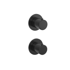 Hotbath Cobber CB7009EXT afbouwdeel inbouwthermostaat 2-weg omstel - Geborsteld Zwart PVD