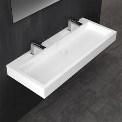 StoneArt vrijhangende wastafel LP4512-1 - mat wit - 120cm