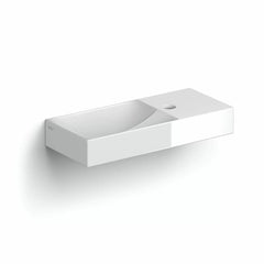 Clou Vale fontein 45cm met kraangat links - glans wit keramiek - CL/03.03162.01.L