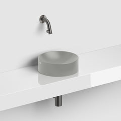 Clou Vale opzetfontein 22cm rond keramiek - mat grijs