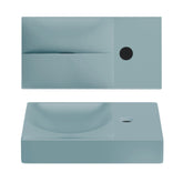 Clou Vale fontein 38cm met kraangat rechts - blauw keramiek - CL/03.38161.01.R