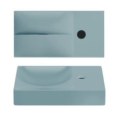 Clou Vale fontein 38cm met kraangat rechts - blauw keramiek - CL/03.38161.01.R