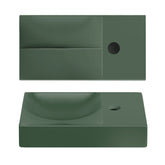 Clou Vale fontein 38cm met kraangat rechts - mat groen - CL/03.42161.01.R