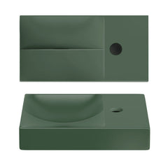 Clou Vale fontein 38cm met kraangat rechts - mat groen - CL/03.42161.01.R