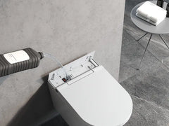 Clou Clever douche wc - turboflush - softclose zitting - Glans wit