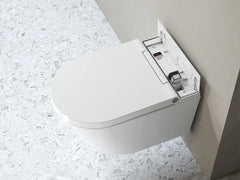 Clou Clever douche wc - turboflush - softclose zitting - Glans wit