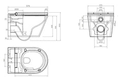 Clou Clever douche wc - turboflush - softclose zitting - Glans wit