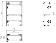 Clou Flush 3 toiletmeubel - 36cm - met fontein - polyethyleen terra - zonder kraangat