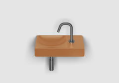 Clou Vale fonteinset 38cm - wastafel Italiaans zand - geborsteld gunmetal pvd