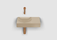 Clou Vale fontein 38cm zonder kraangat rechts - mat mosterd - CL/03.34161.R