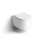 Clou InBe 1 wandtoilet met toiletzitting versie 48 cm - mat wit/mat zwart