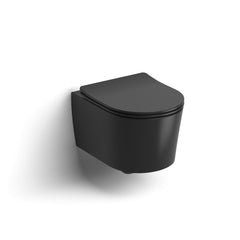 Clou InBe 1 wandtoilet met toiletzitting versie 48 cm - mat wit/mat zwart