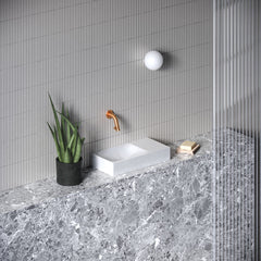 Clou Vale fontein 38cm met kraangat rechts - glans wit keramiek - CL/03.03161.01.R