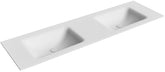 CLOUD Talc solid surface inbouw wastafel 160cm. Positie wasbak Dubbel.