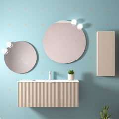 Aurélia RIRI onderkast + wastafel keramiek glans wit 1 Lade en binnenlade- Macchiato