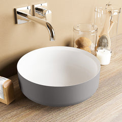 MONDIAZ COSS Waskom solid surface 36cm kleur DarkGrey / Talc