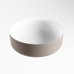 MONDIAZ COSS Waskom solid surface 36cm kleur Smoke / Talc