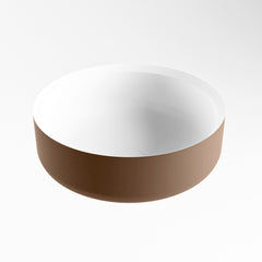 MONDIAZ COSS Waskom solid surface 36cm kleur Rust / Talc