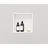 Crosstone Arqua surface-mounted niche 30x30x10cm solid surface matte white