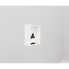 Crosstone Arqua surface-mounted niche 30x30x10cm solid surface matte white