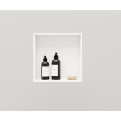 Crosstone Arqua surface-mounted niche 30x30x10cm solid surface matte white