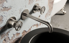 Hotbath Cobber @work CW005T18 inbouw wastafelkraan met 18cm uitloop Geborsteld Nikkel