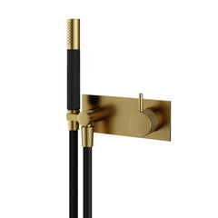 Hotbath Cobber X CX027 inbouw douchekraan Doucheslang en handdouche Geborsteld Nikkel