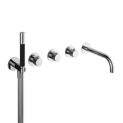 Hotbath Cobber X CX7072 inbouw douchethermostaat met 2 stopkranen met uitloop Chroom