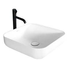 StoneArt washbasin LC201 - matt white - 42x42cm