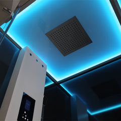 AWT Dampfdusche LD210F15 zwart 90x90