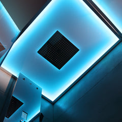 AWT Dampfdusche LD108F15 zilver 90x90 rechts